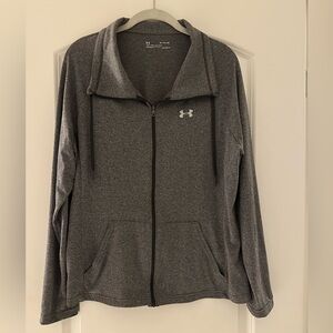 Under Armour Heather Gray Full-Zip Light-Weight Jacket
